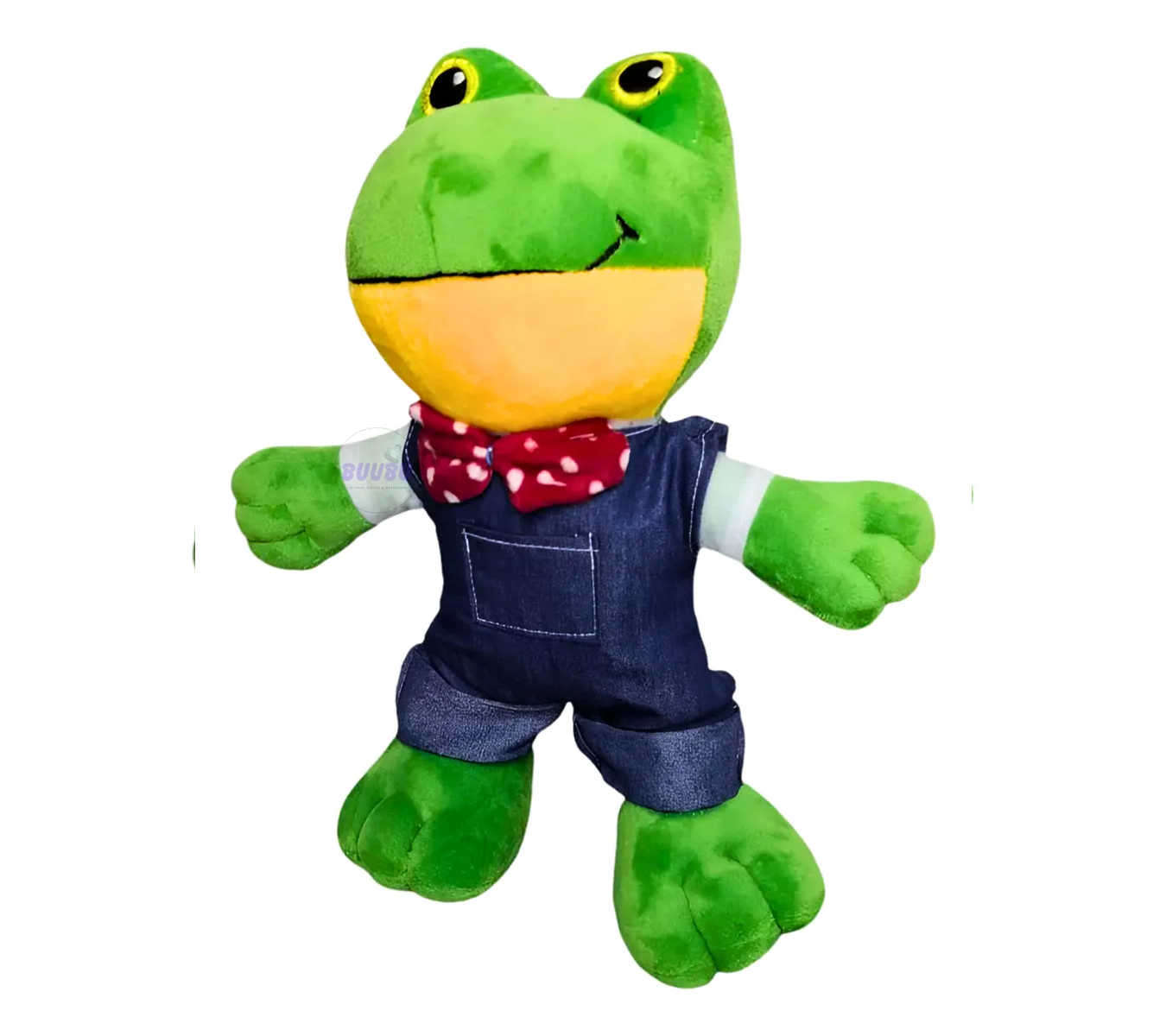 Peluche Rana Rene 30cm Verde Overol Azul 