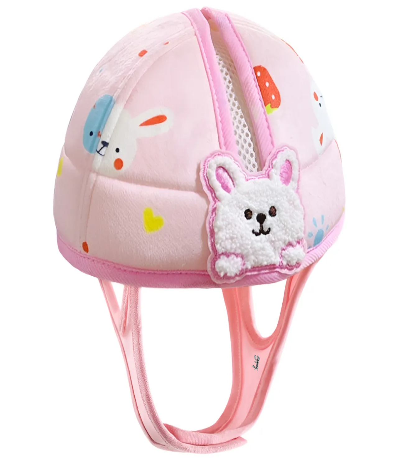 Protector De Cabeza Para Bebé Casco Ajustable Y Transpirable, Rosa
