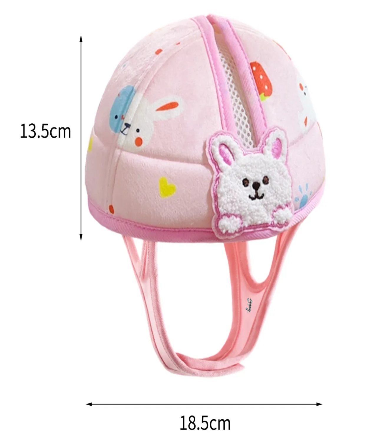 Protector De Cabeza Para Bebé Casco Ajustable Y Transpirable, Rosa