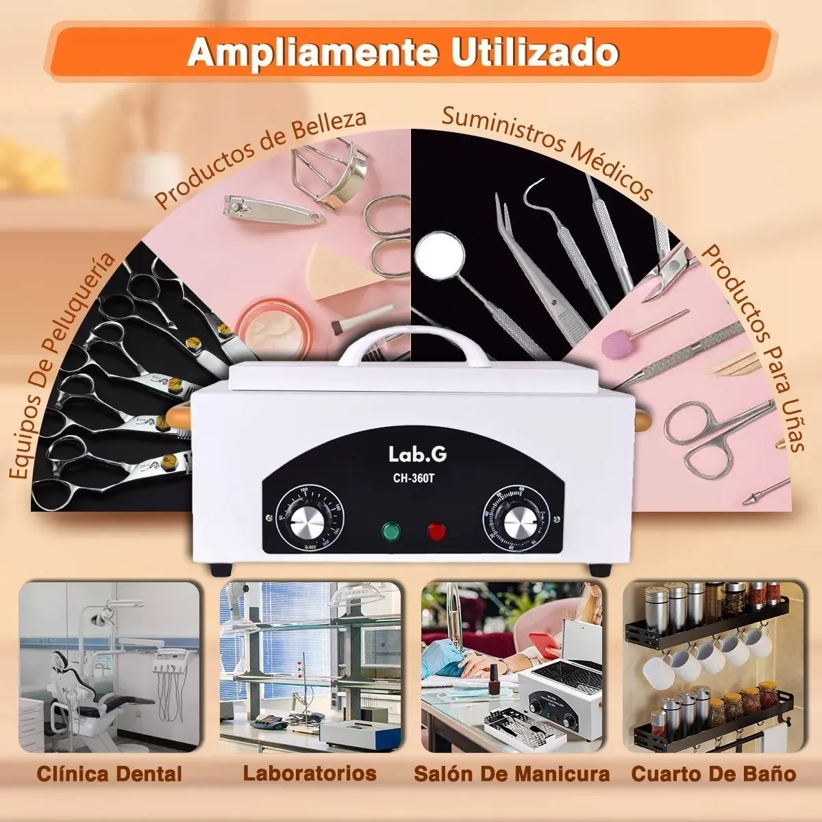 Esterilizador De Herramientas De Manicura Autoclave 1.5 L Blanco