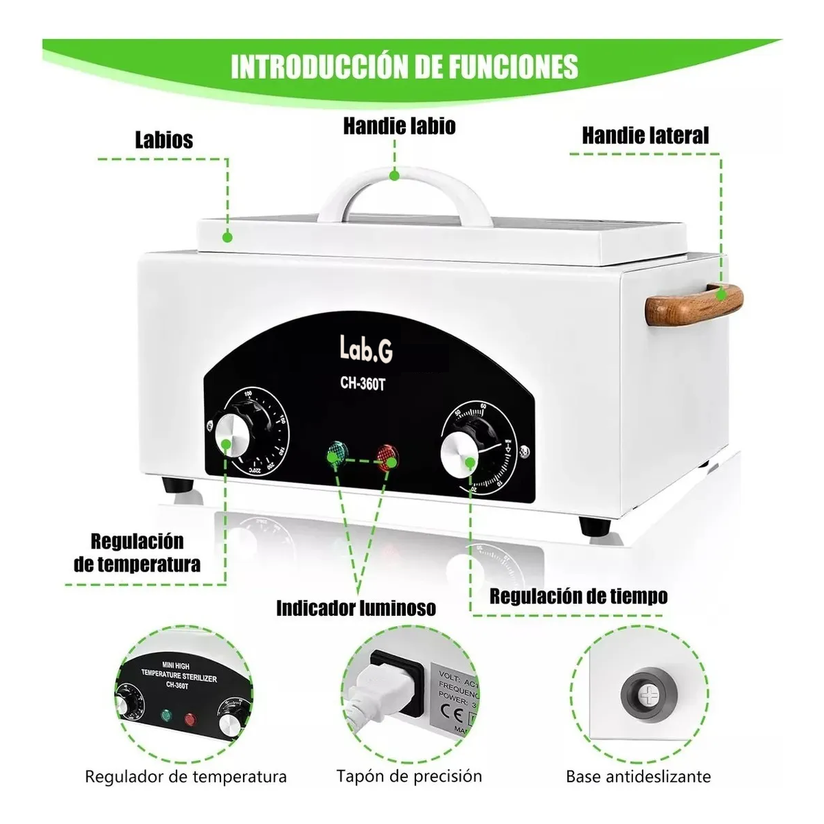Esterilizador De Herramientas De Manicura Autoclave 1.5 L Blanco