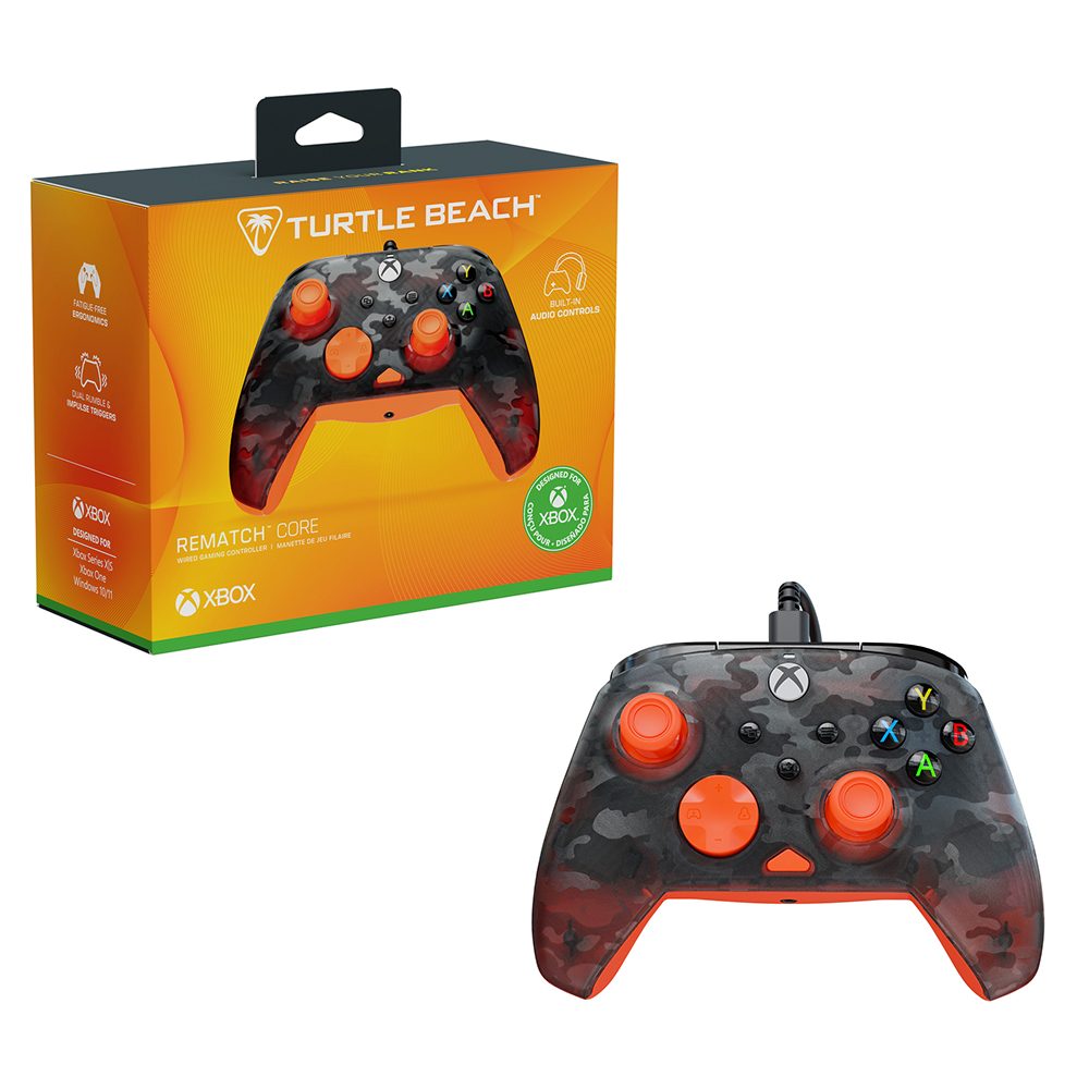 Control Turtle Beach Rematch Core Ghost Black Camo Naranja - Game Center