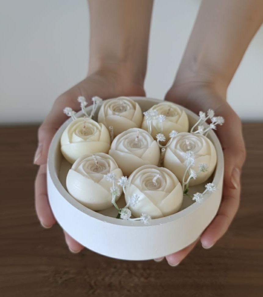 Centro de mesa velas aromáticas 