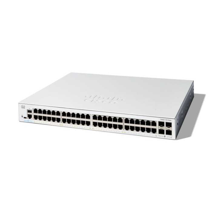 Switch Cisco Gigabit Ethernet Catalyst 1200, 48 Puertos + 4 Puertos SFP, 104 Gbit/s - Administrable.