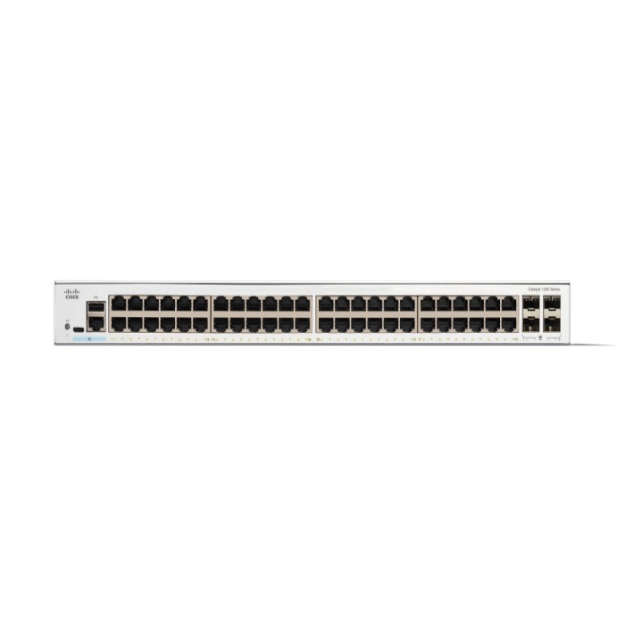 Switch Cisco Gigabit Ethernet Catalyst 1200, 48 Puertos + 4 Puertos SFP, 104 Gbit/s - Administrable.