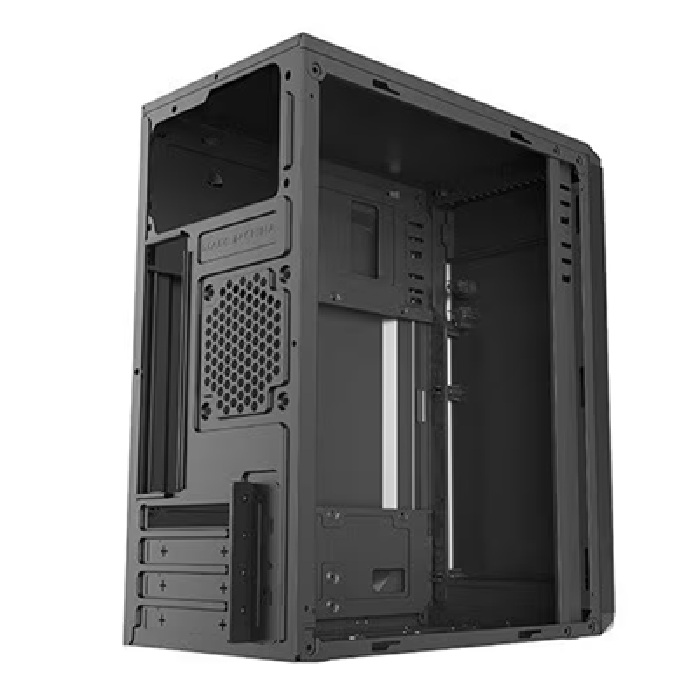 Gabinete Evotec Oslo EV-1023, Mini-Tower, Micro-ATX/Mini-ITX, USB 2.0/3.0, con Fuente de 500W, Negro.