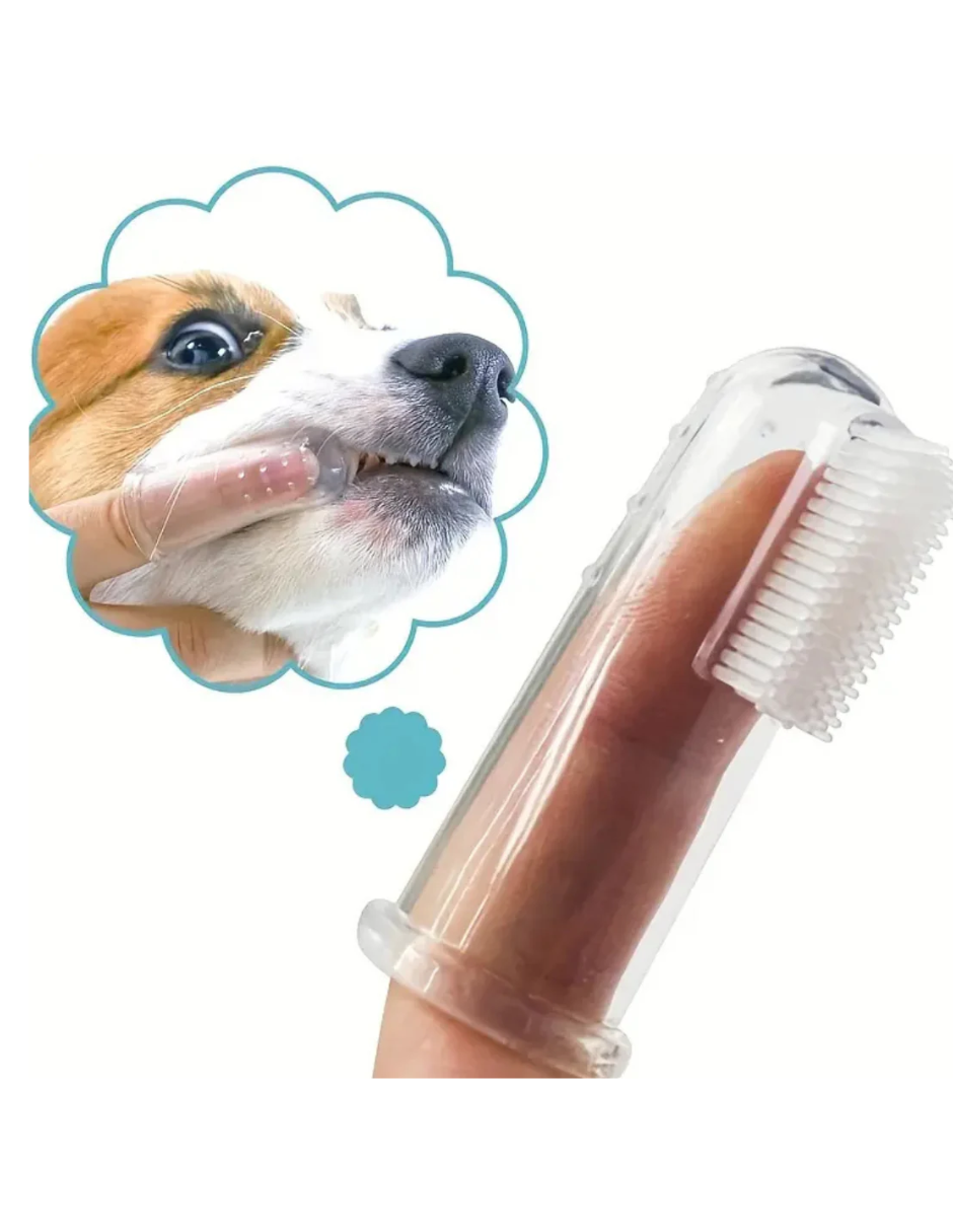 Cepillo de dientes de silicón para mascotas
