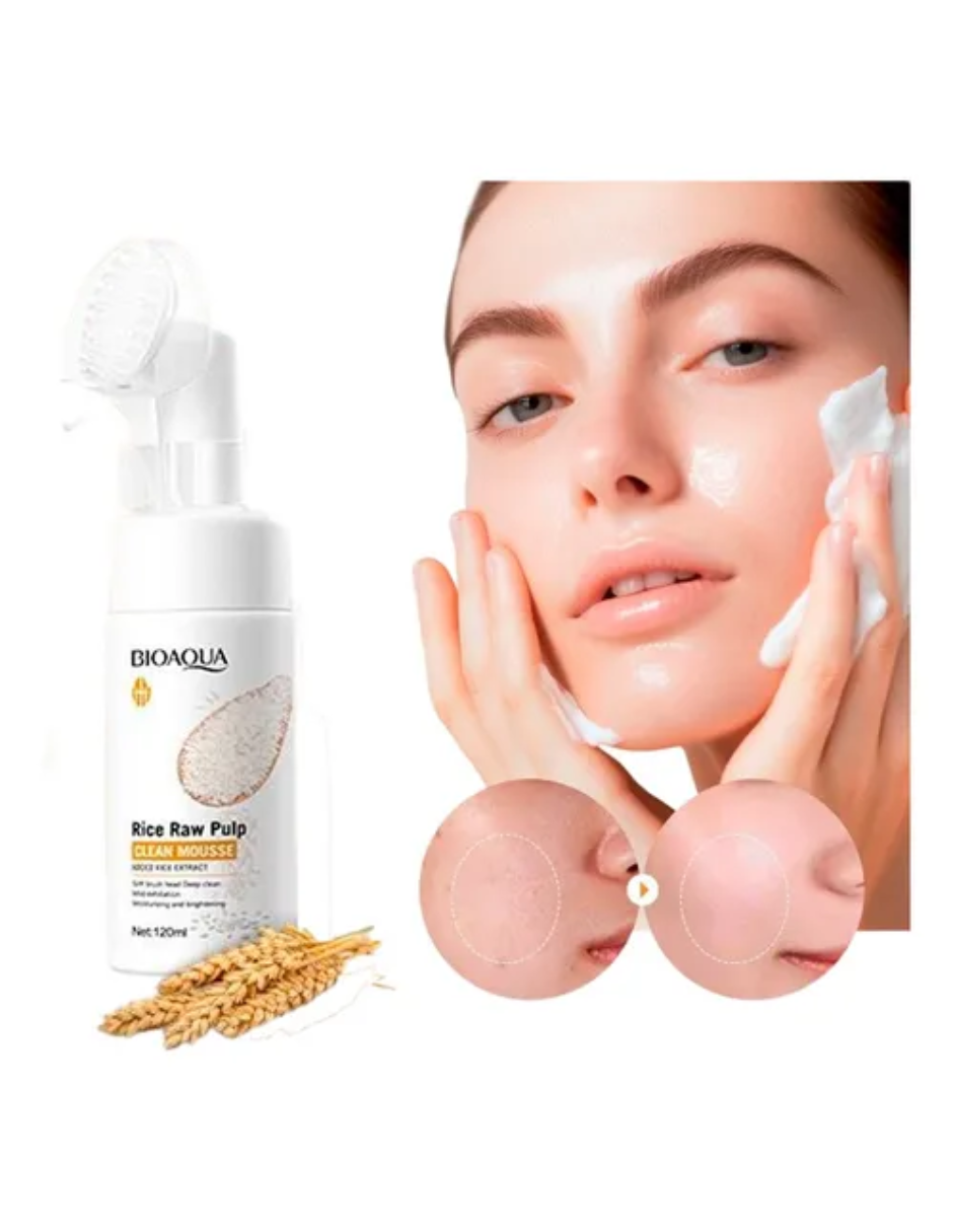 Limpiador facial Bioqua Rice raw pulp 120 ml