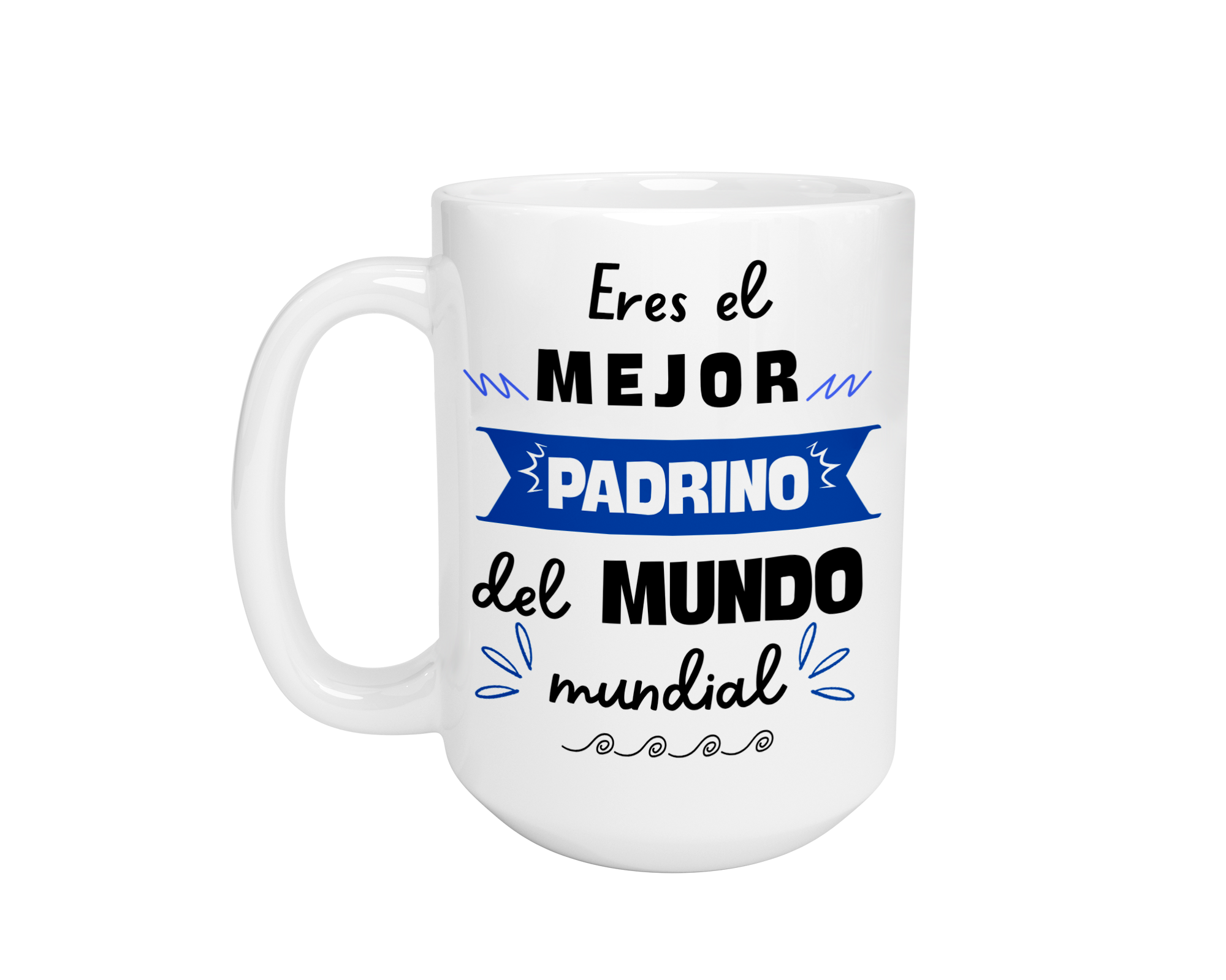 Taza grande Eres el Mejor Padrino del Mundo | frase | Padrino | sorpresa I Para Café o té I regalo | Cerámica 