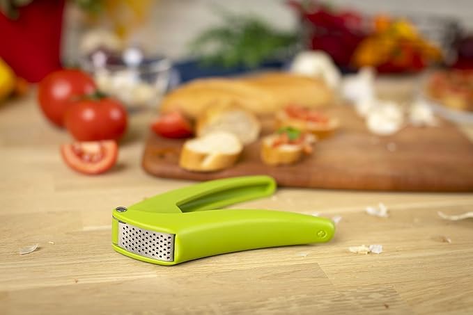 Prensa de Ajo Manual de Plástico – Trituradora y Picadora Fácil de Usar y Limpiar para Cocina y Hogar