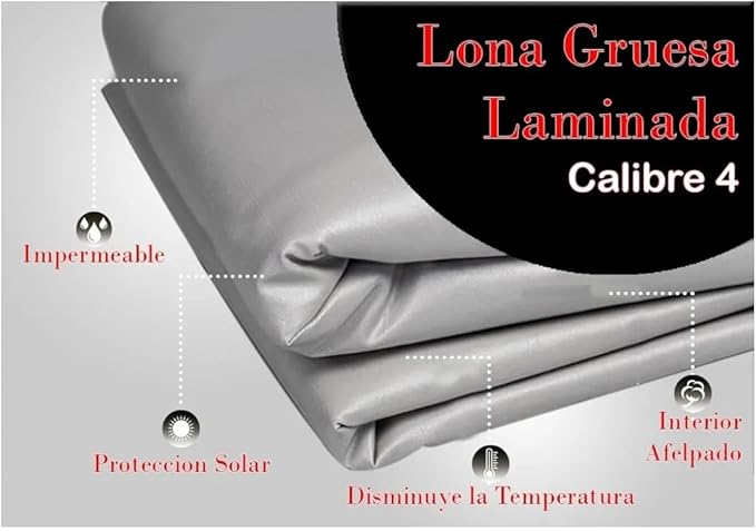 Funda Impermeable Universal para Moto y Motoneta – Protector Plateado contra Lluvia, Polvo y Sol