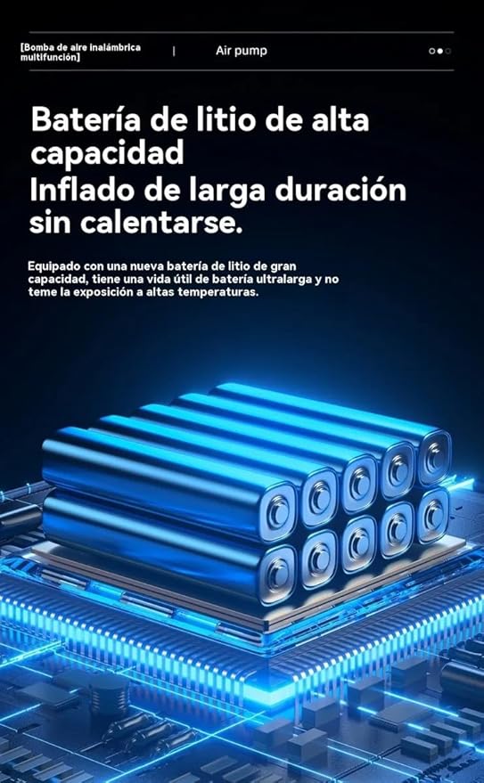 Compresor de Aire Portátil 150 PSI – Inflador Eléctrico con Pantalla LCD y 4 Boquillas para Auto, Moto y Más
