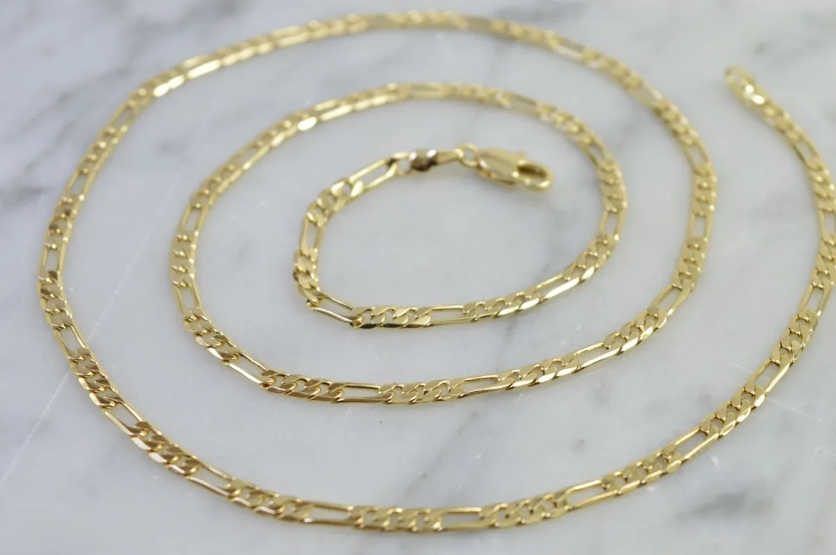 Cadena de oro 3 mm – Oro Laminado 18k, 55 cm