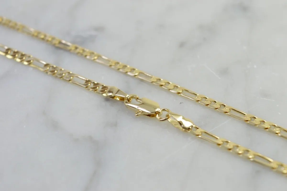 Cadena de oro 3 mm – Oro Laminado 18k, 55 cm