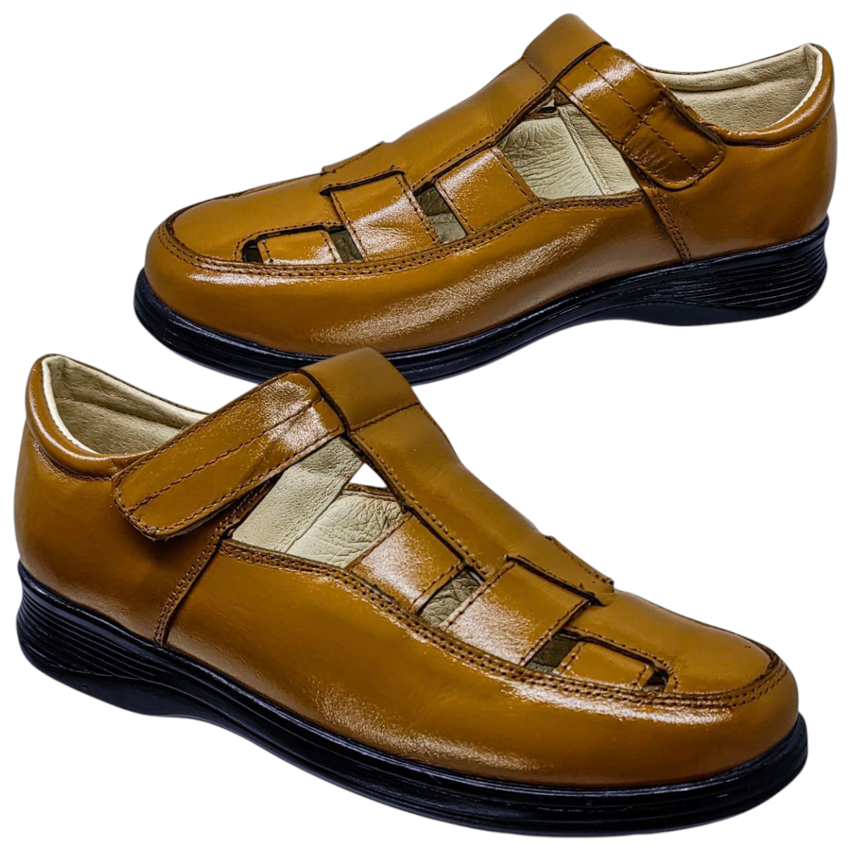 Huarache Piel Borrego para Pie Diabetico de Mujer Confort de Descanso Negro, Miel, Chedron, Rojo y Café.
