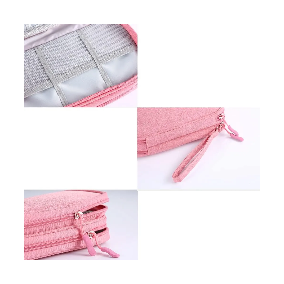 Organizador Cables Usb Viajes Bolsa Para Cables Memorias Rosa