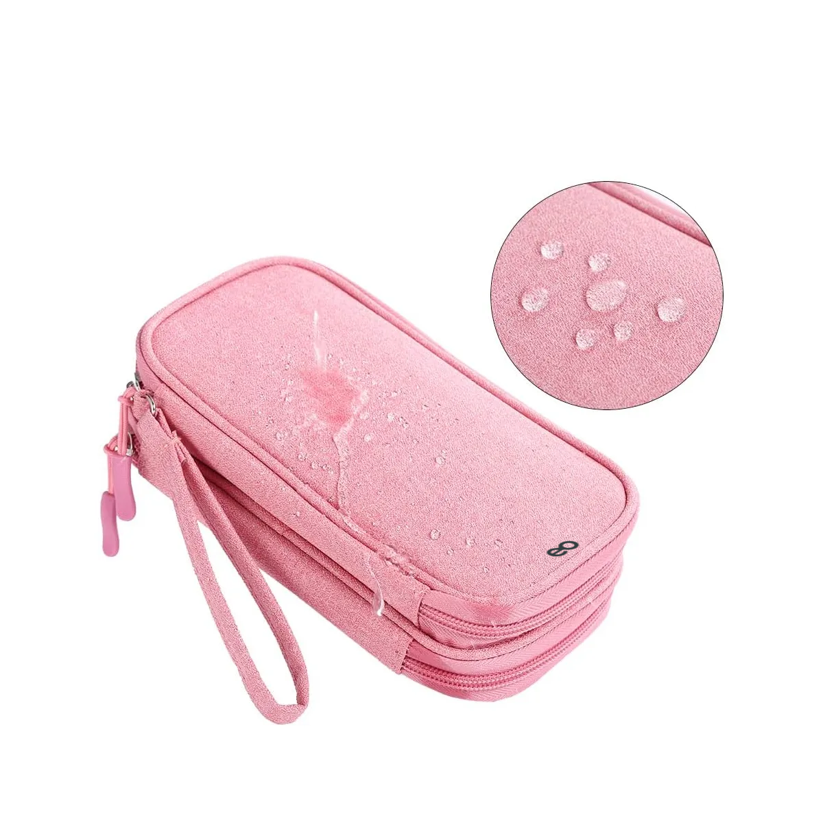 Organizador Cables Usb Viajes Bolsa Para Cables Memorias Rosa