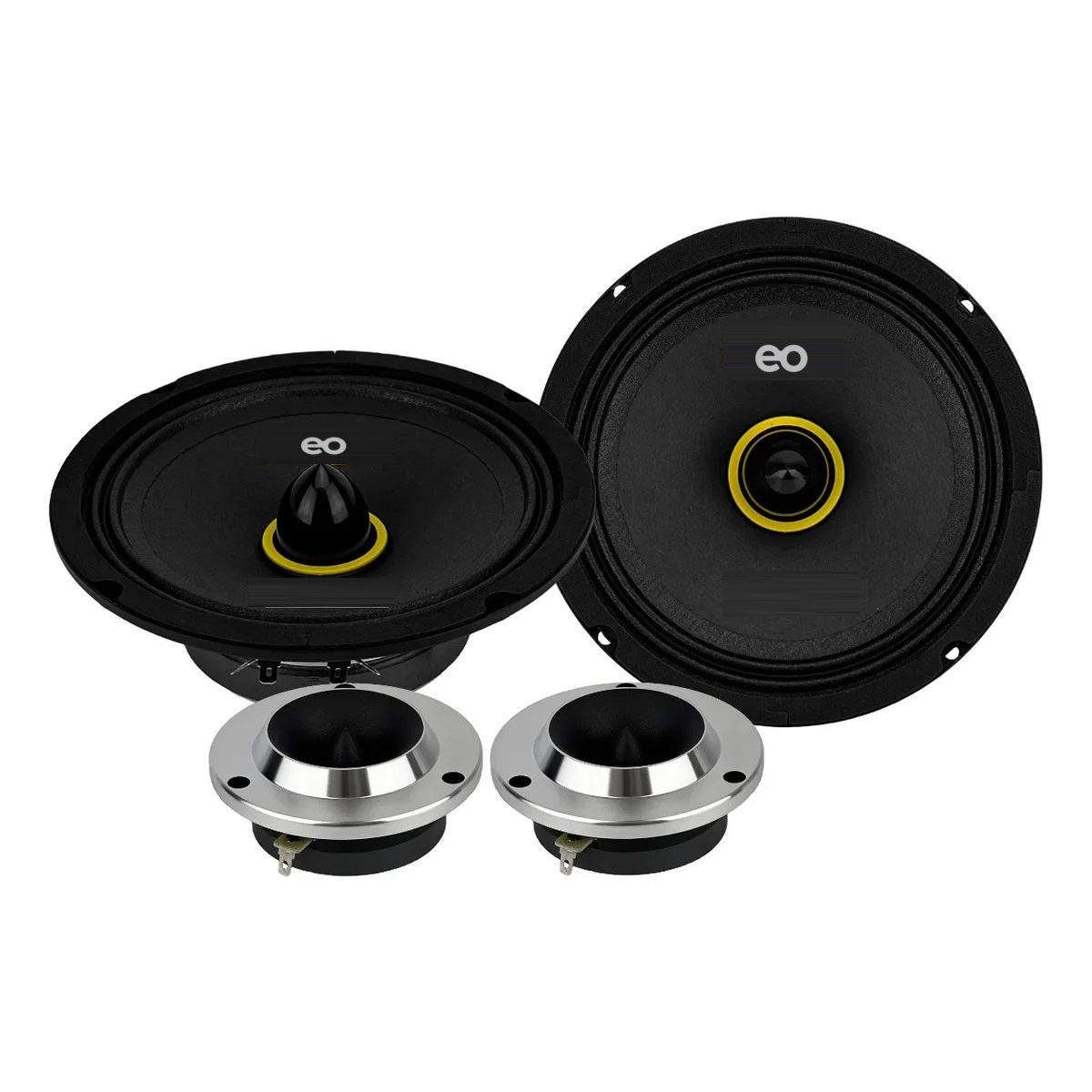 Set De Medios 6.5 300 Watts  Color Negro