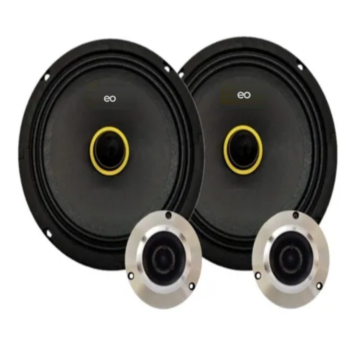 Set De Medios 6.5 300 Watts  Color Negro