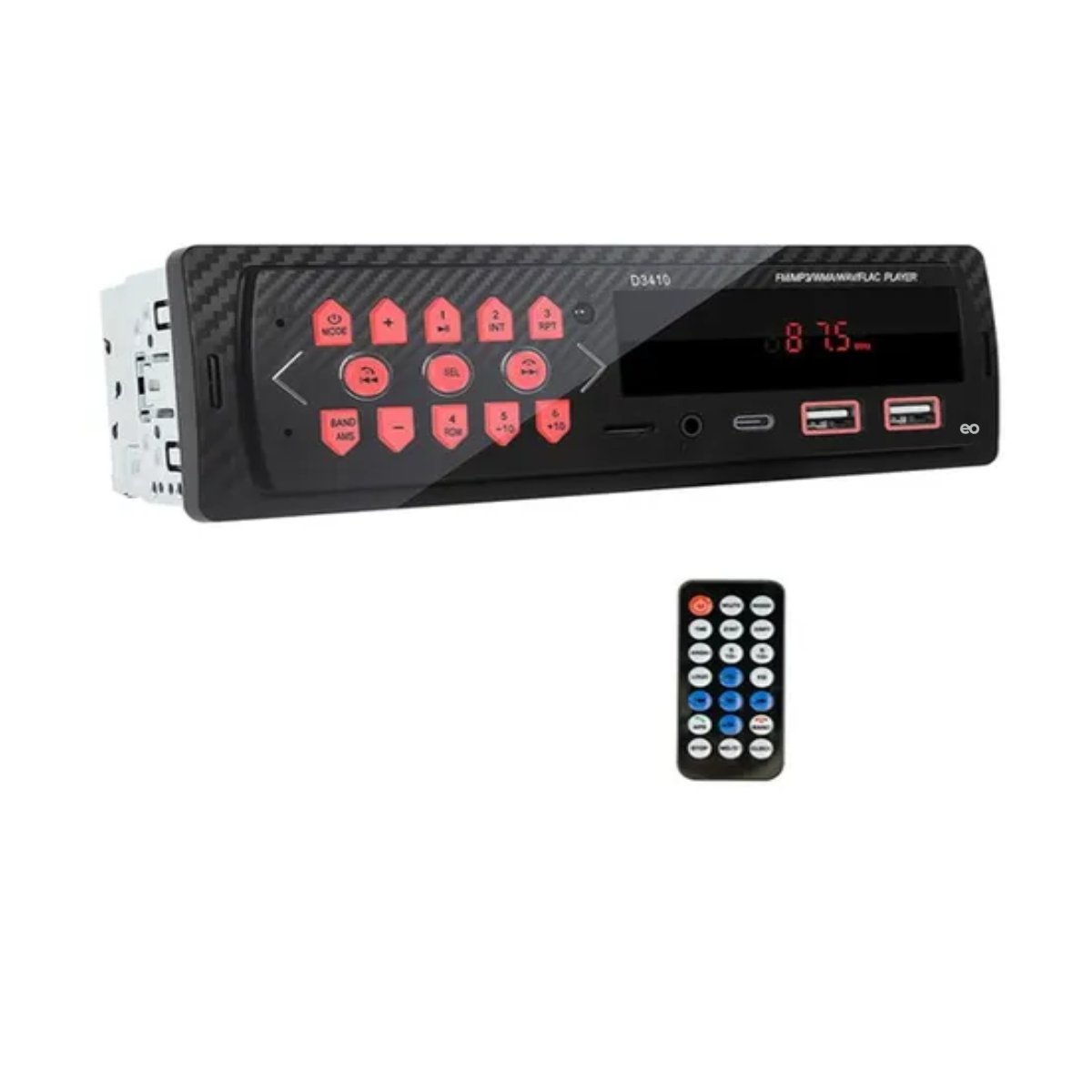 Estéreo 1 Din Bluetooth Mp3 Radio Manos Libres Fm Usb Aux