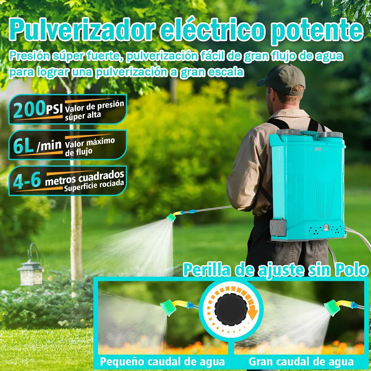 Fumigadora Mochila Aspersora Eléctrica 20l Profesional Bomba