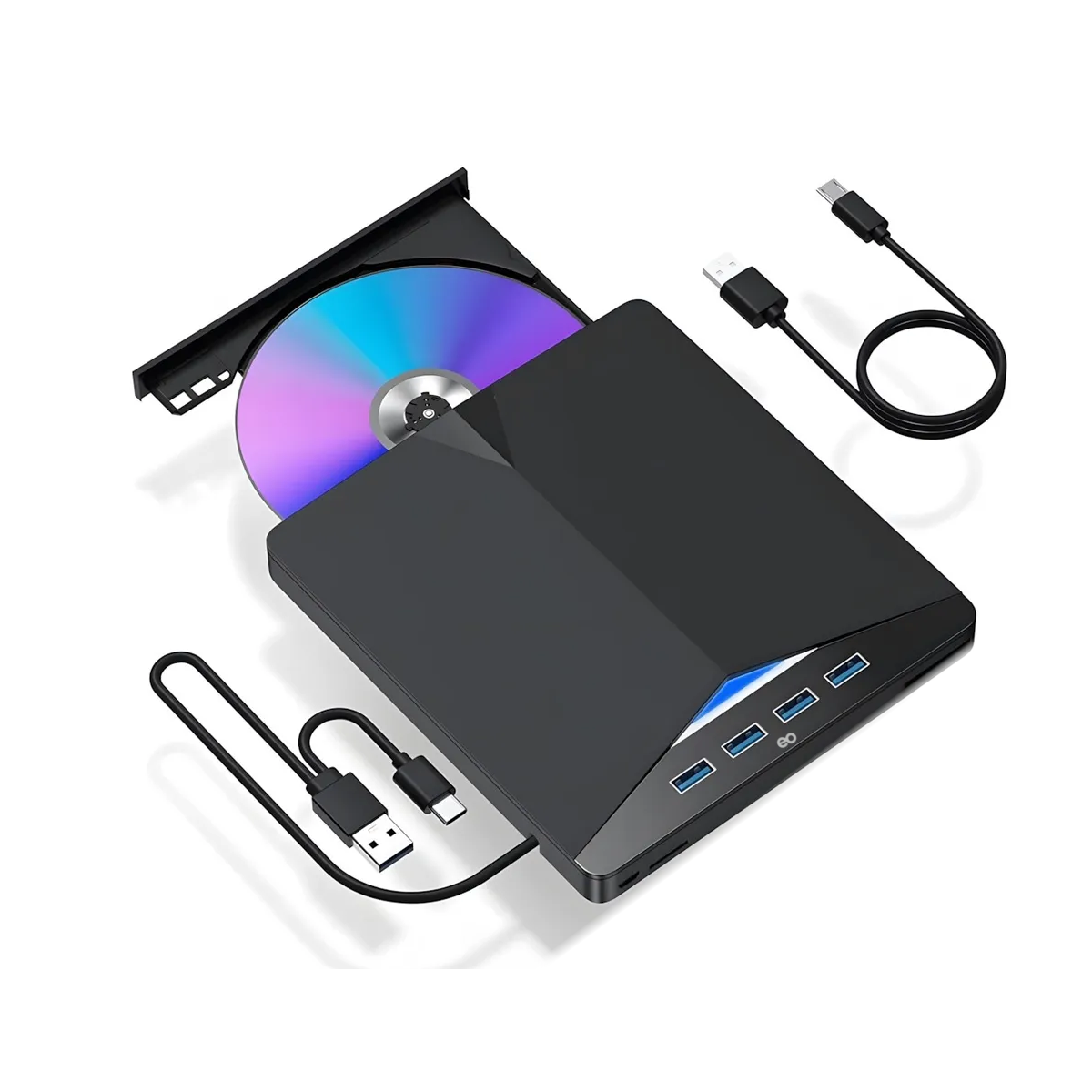 Quemador Discos Lector Dvd Externo Quemador Cd Usb + Tipo C
