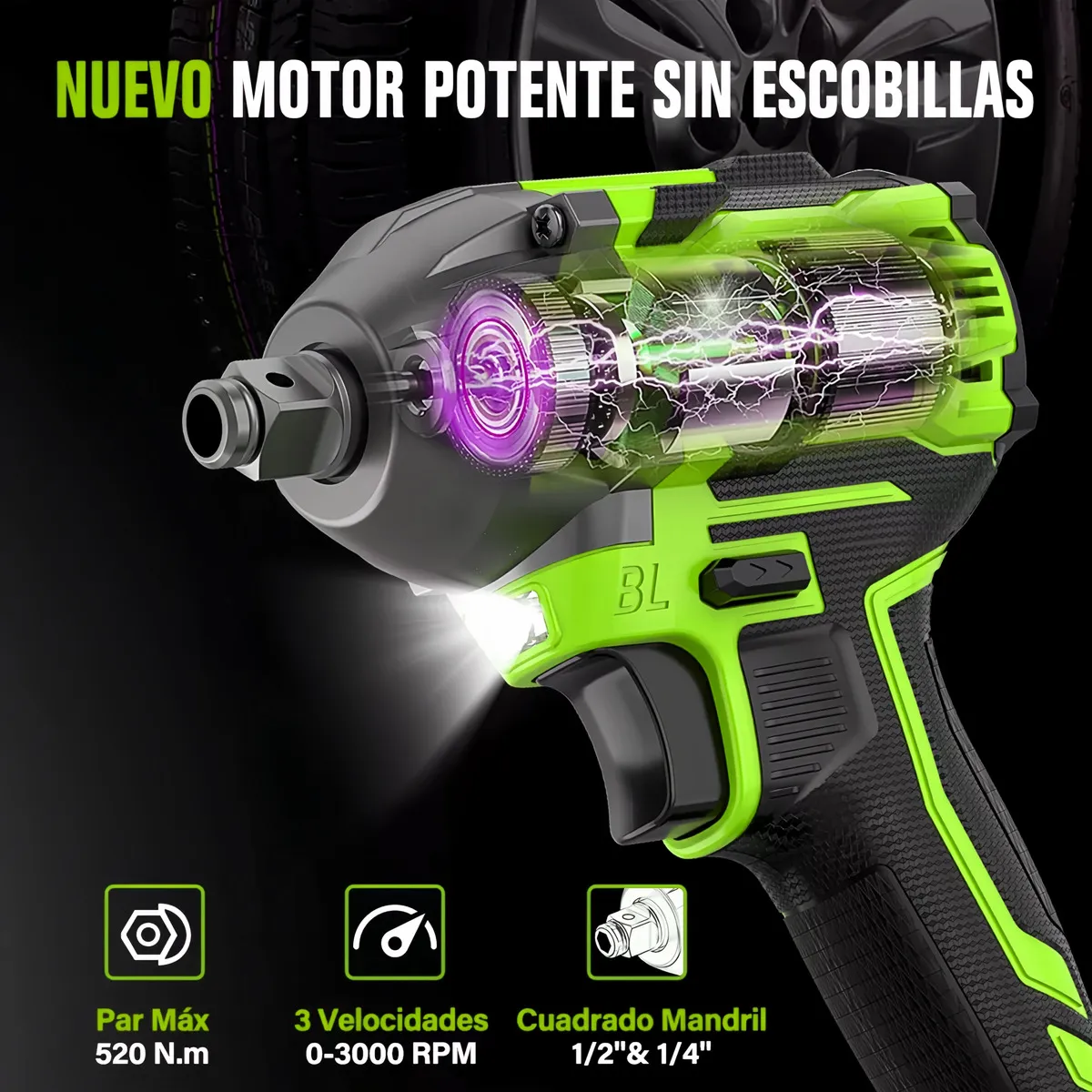 Juego Herramientas Profesionales y Hogar Pistola Eléctrica Atornillador Mecánico para Taller y Uso Doméstico