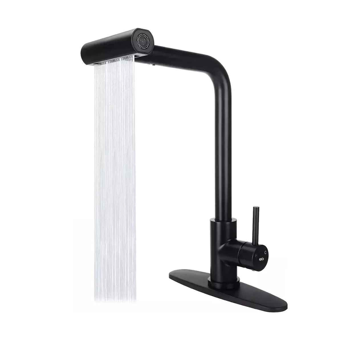 Llave Mezcladora Para Fregadero Llave De Agua Cocina 4 en 1 Color Negro-1