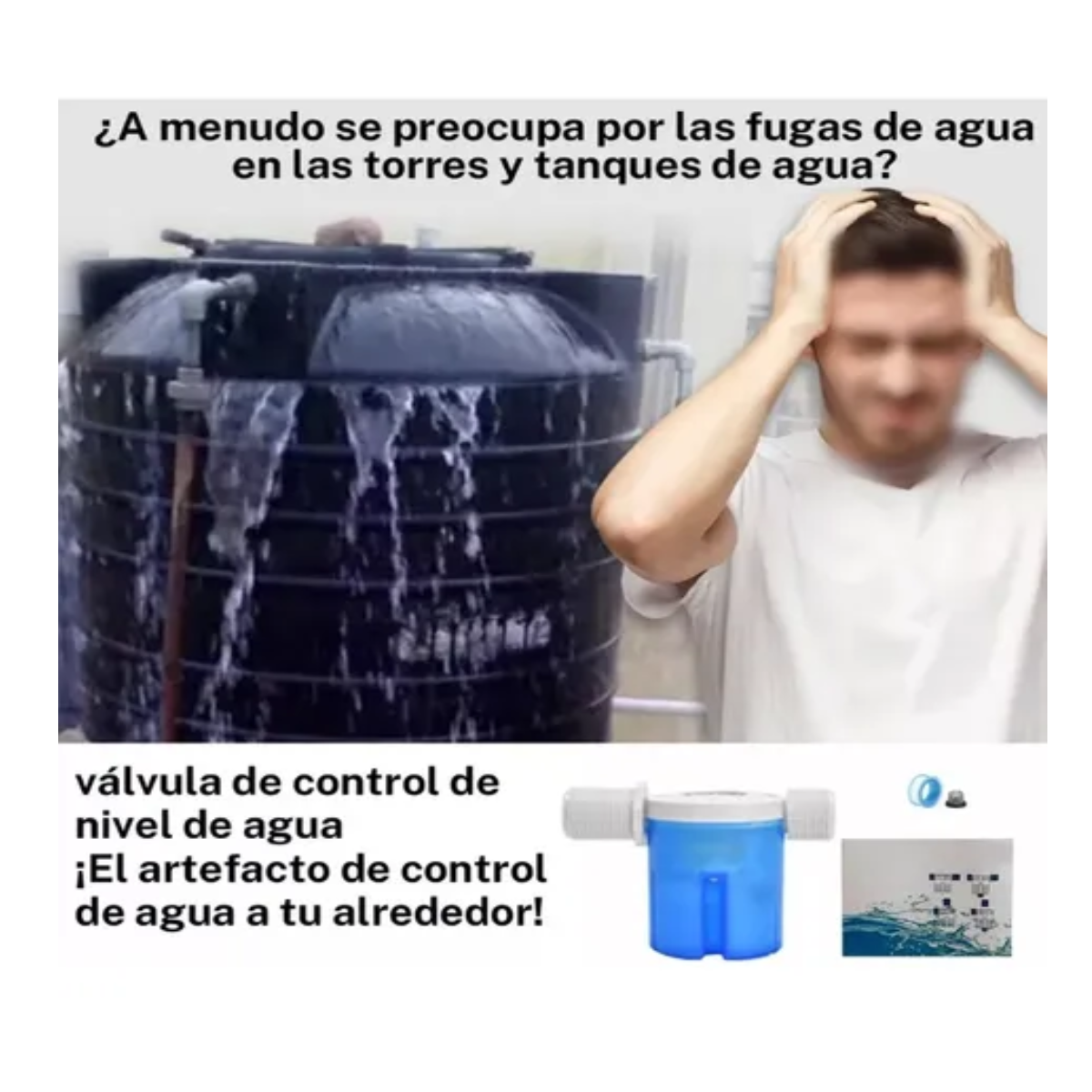 2pcs Flotador De Válvula De Control De Nivel De Agua