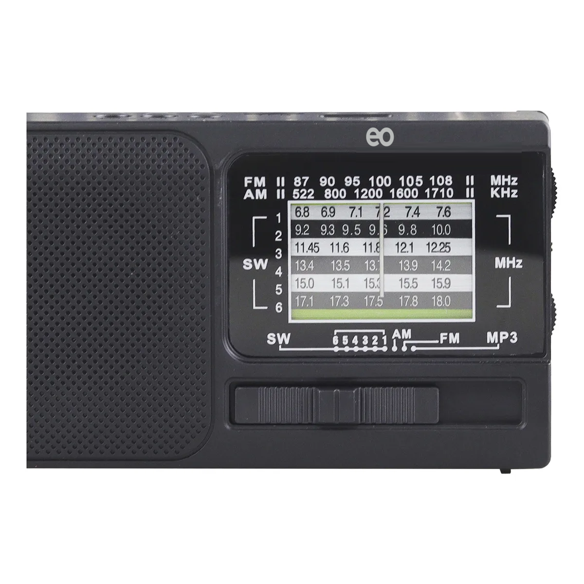 Radio Am Fm Portátil Recargable Panel Solar Usb Micro Sd Color Negro
