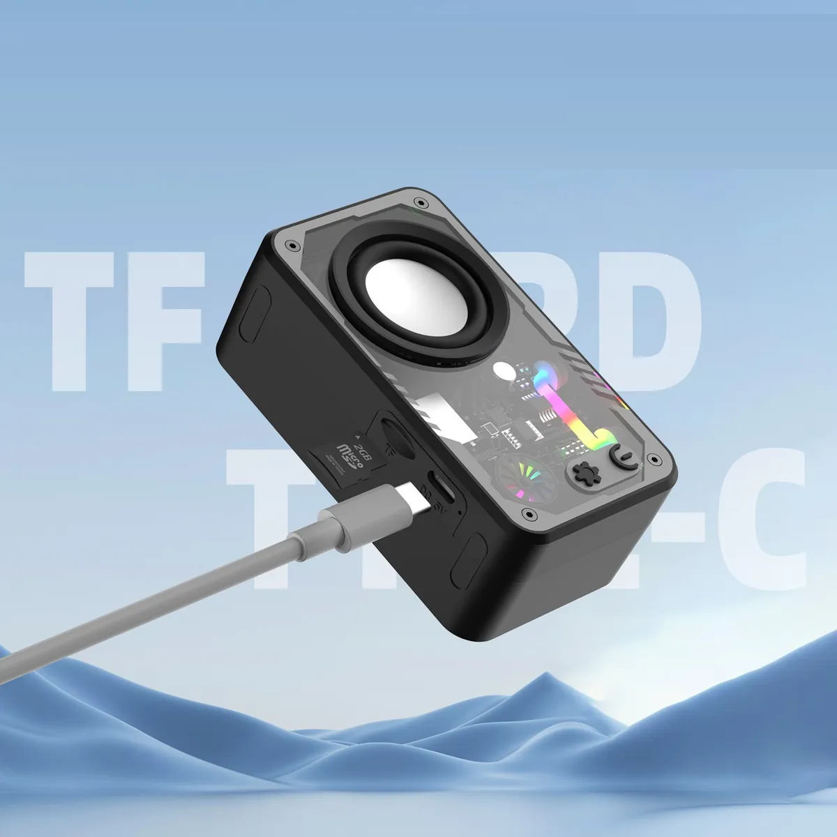 Bocina Led Bluetooth Rgb Multifunción