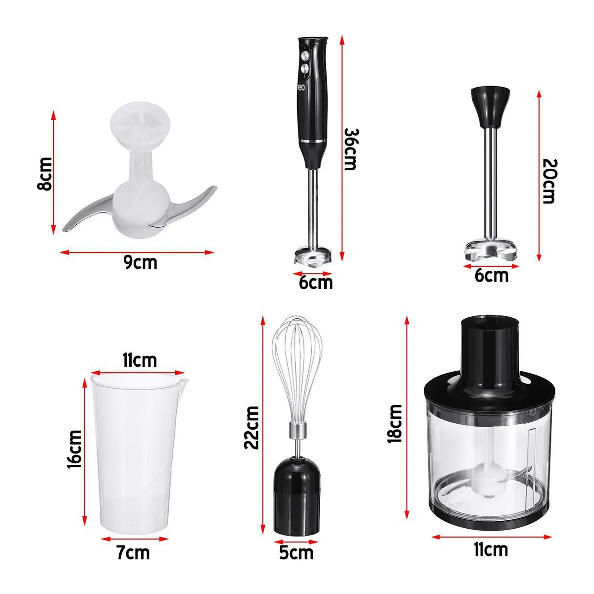 Batidoras De Inmersión Hogar Multifuncional 4 In 1 110v 500w