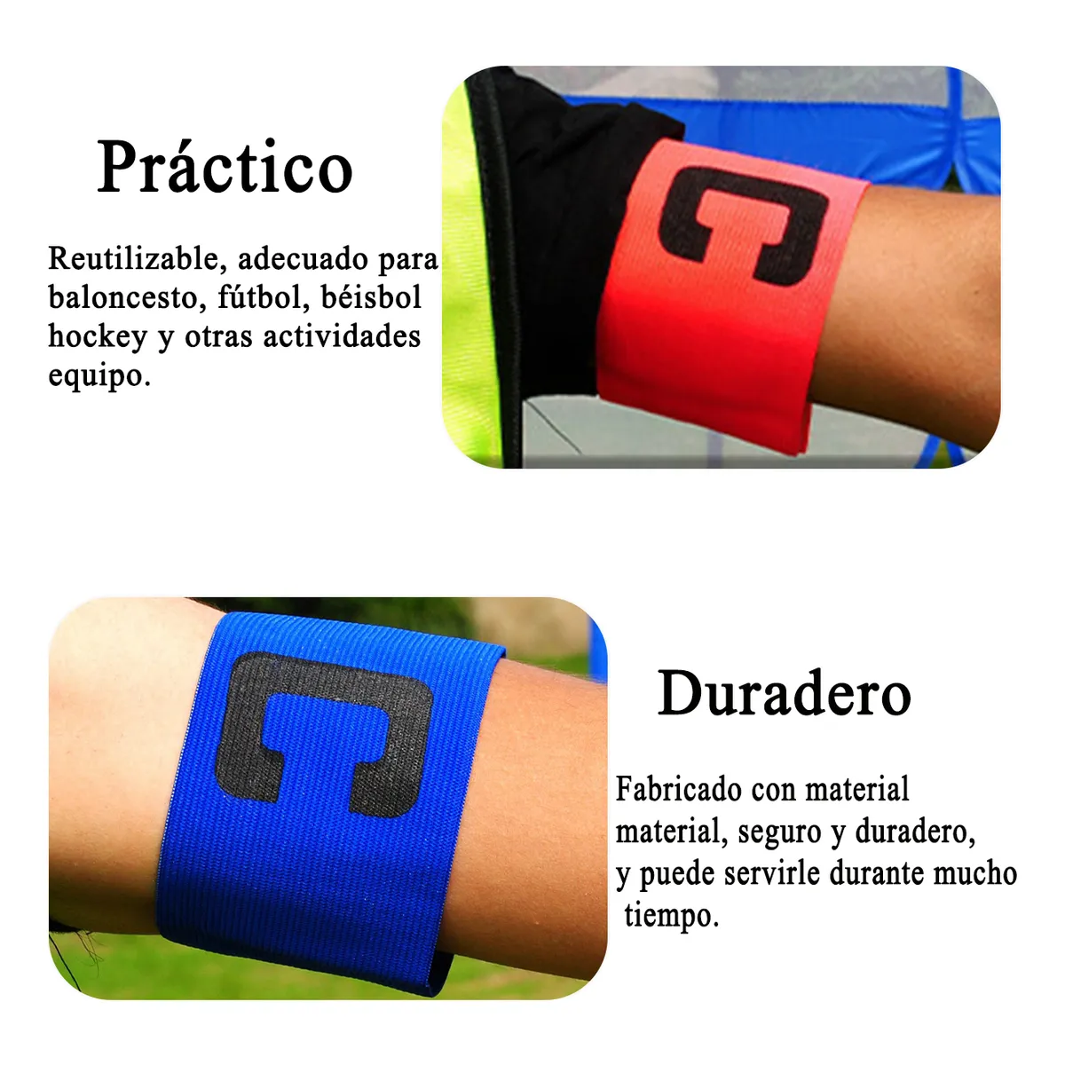 Brazalete Bandas De Capitán Elásticas Para Fútbol 6pc