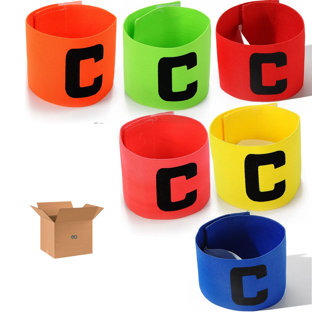 Brazalete Bandas De Capitán Elásticas Para Fútbol 6pc