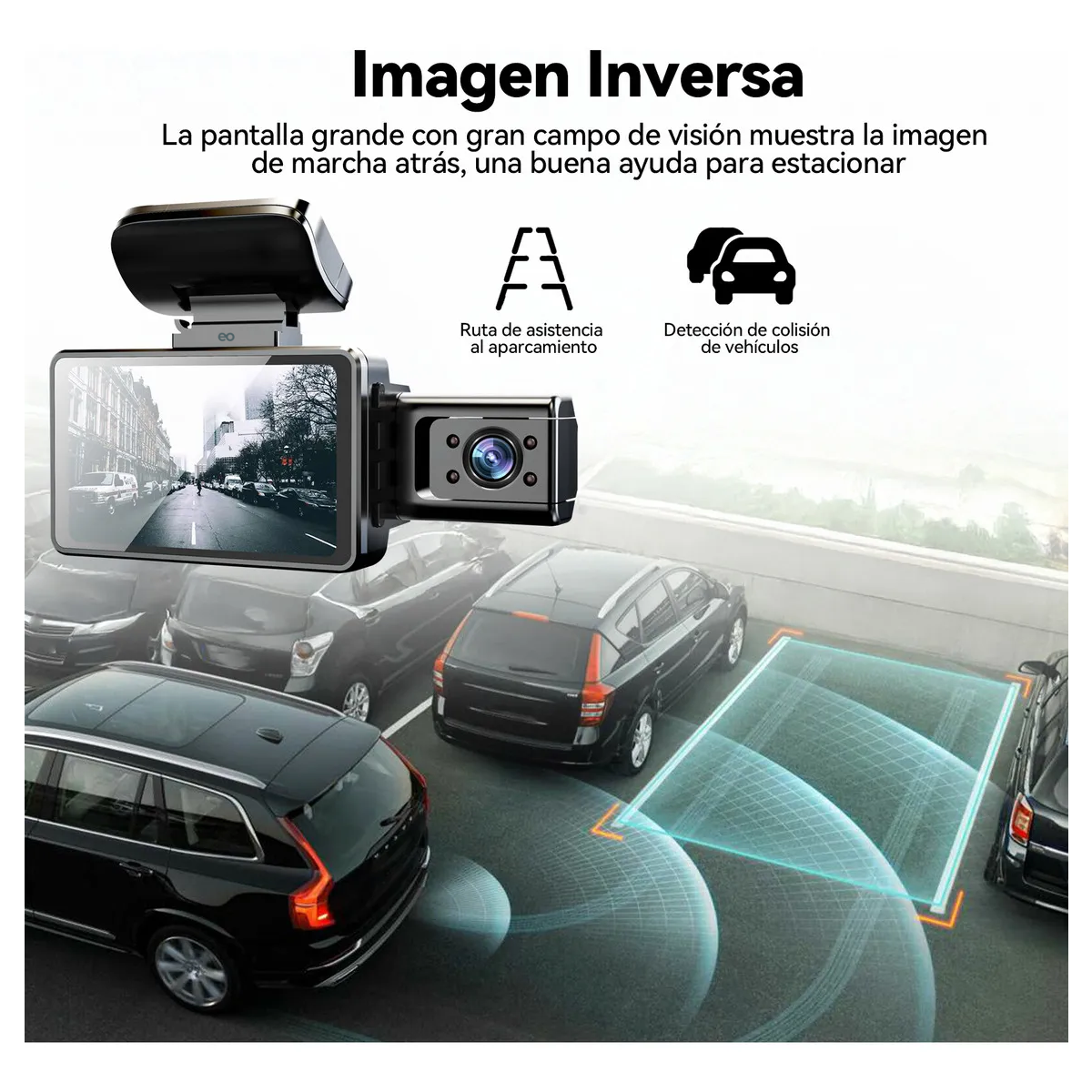 Cámara para Auto Full HD 1080p Wi-Fi, Pantalla LTPS 