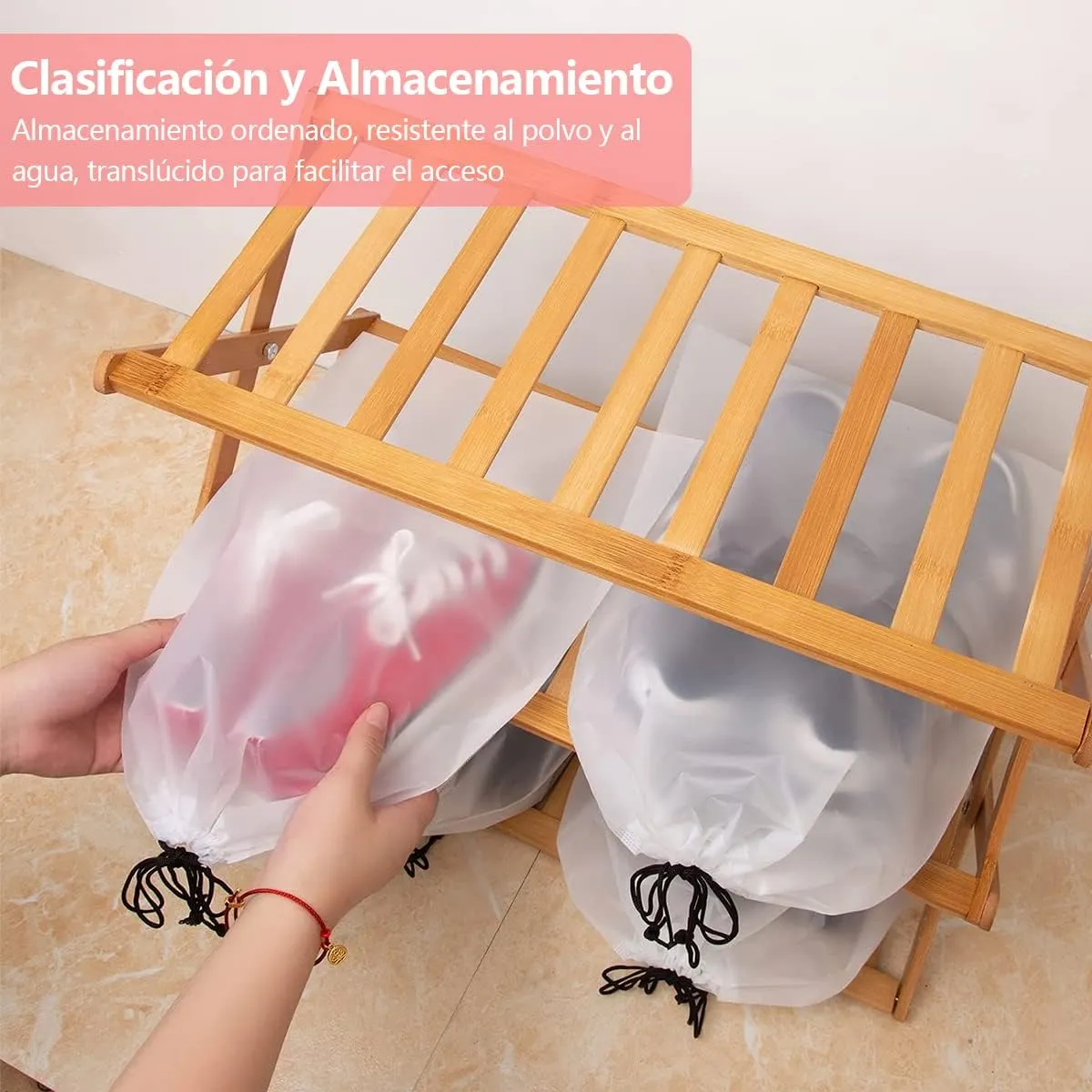 25pzs Cubre Polvo Bolsas De Viaje Impermeables Para Zapatos