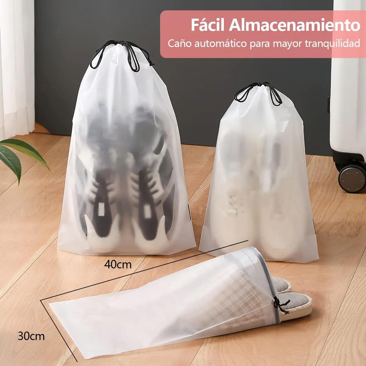 25pzs Cubre Polvo Bolsas De Viaje Impermeables Para Zapatos
