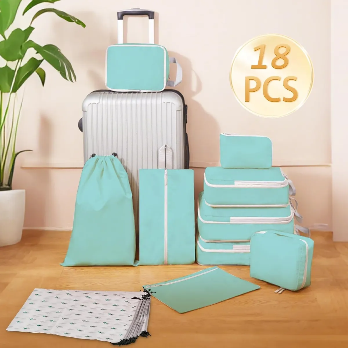 18p Bolsas De Viaje Accesorios De Viaje Bolsas Organizadoras Celeste
