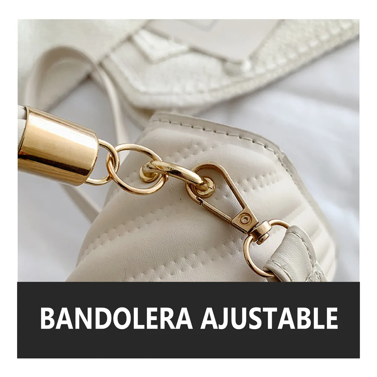 Bolso De Mano Con Un Solo Hombro Moda Y Elegante Para Mujer Blanco