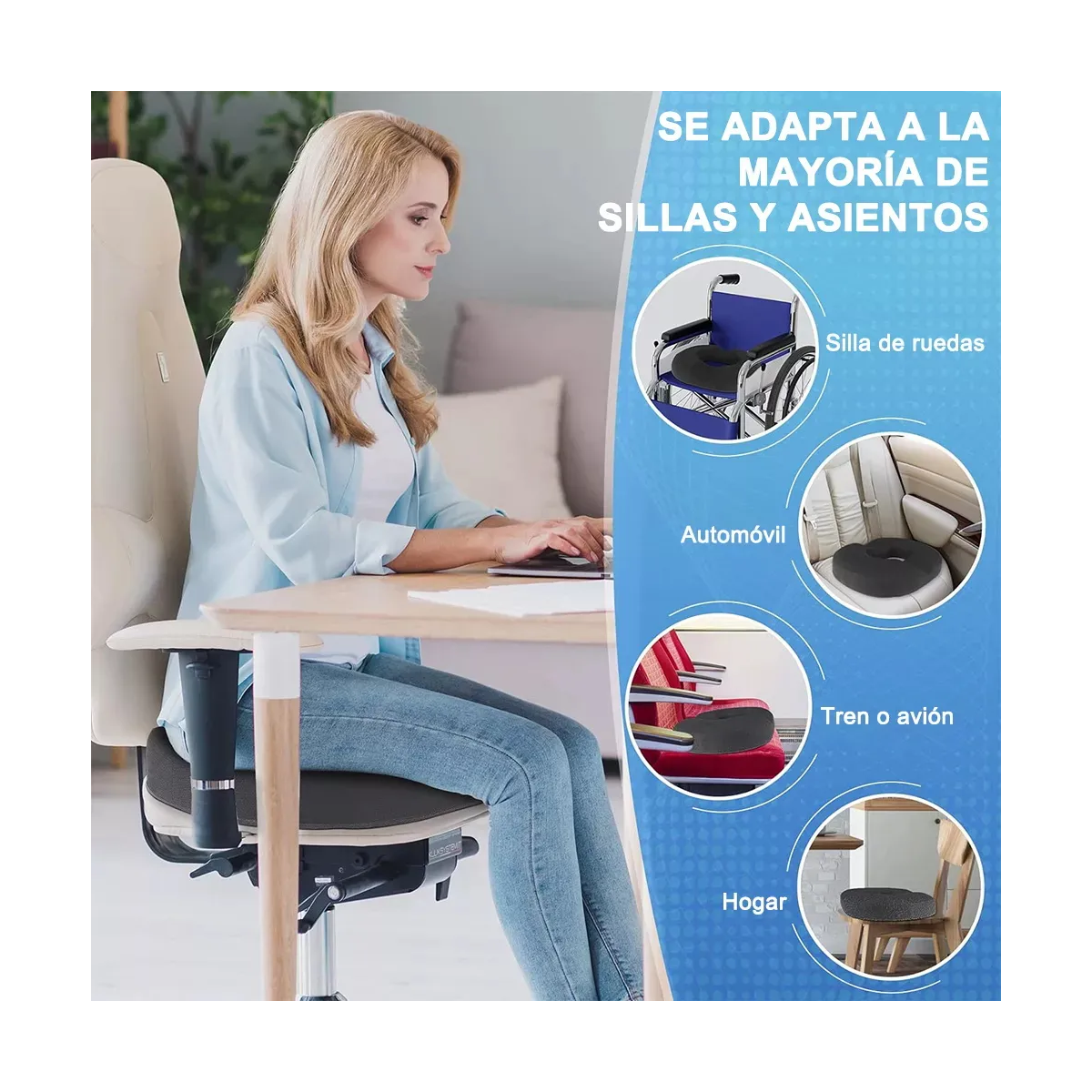 Dona Ortopédica Para Hemorroides Y Coxis Grande Negro