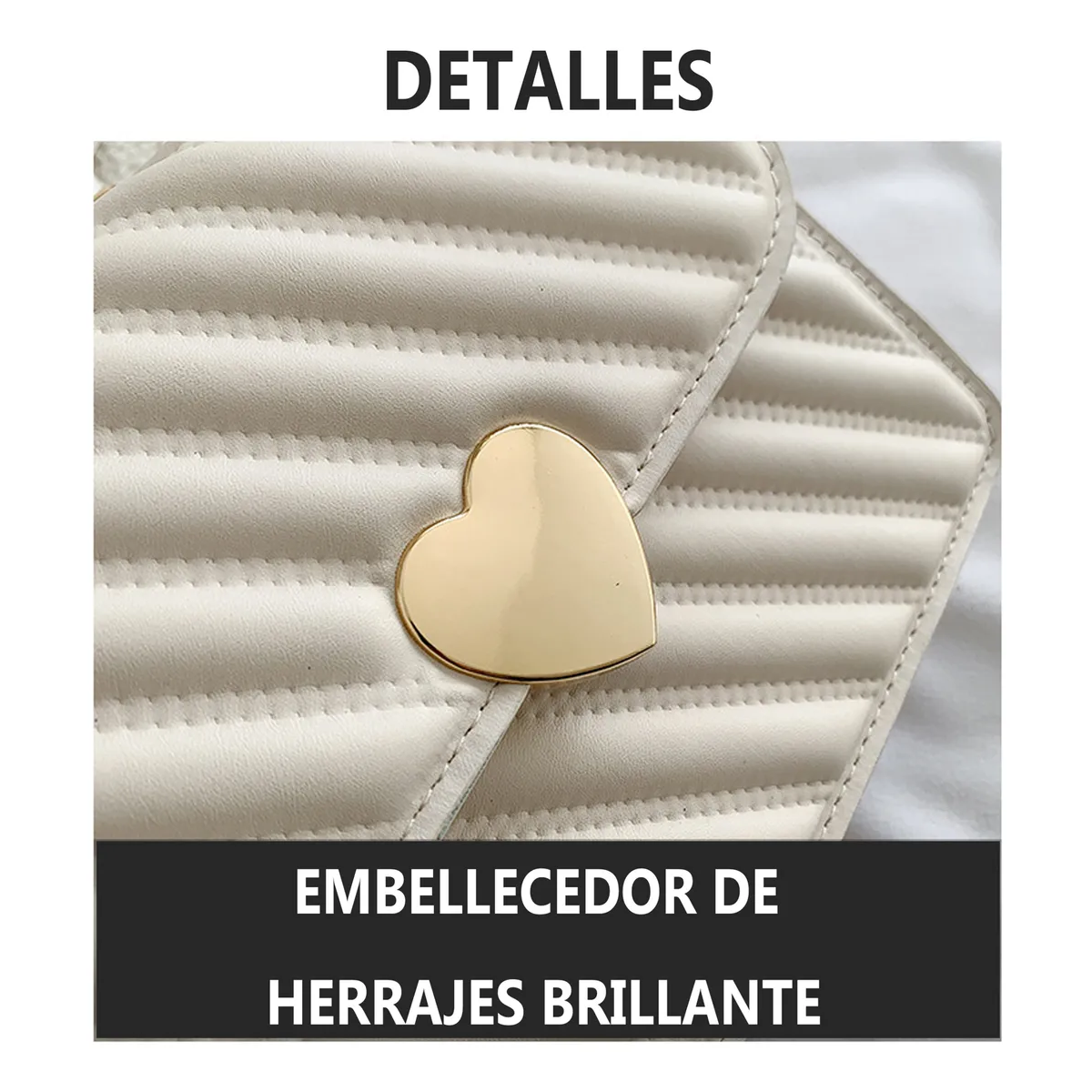Bolso De Mano Con Un Solo Hombro Moda Y Elegante Para Mujer Blanco