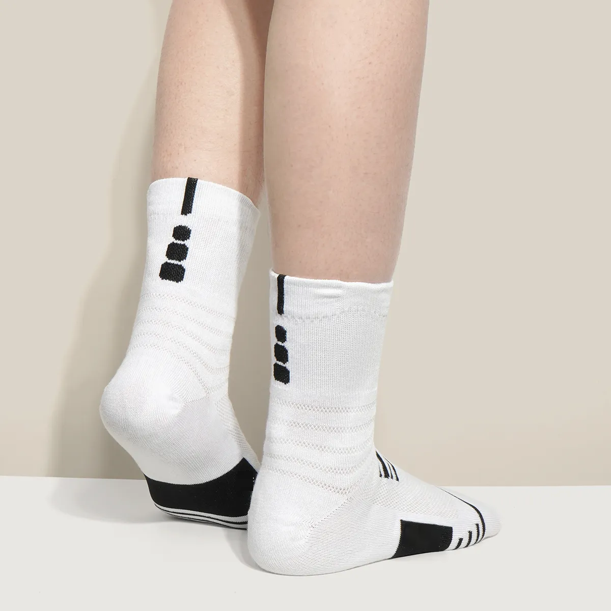 12 Pares Calceta Deportiva Hombre 100% Algodón Blanco