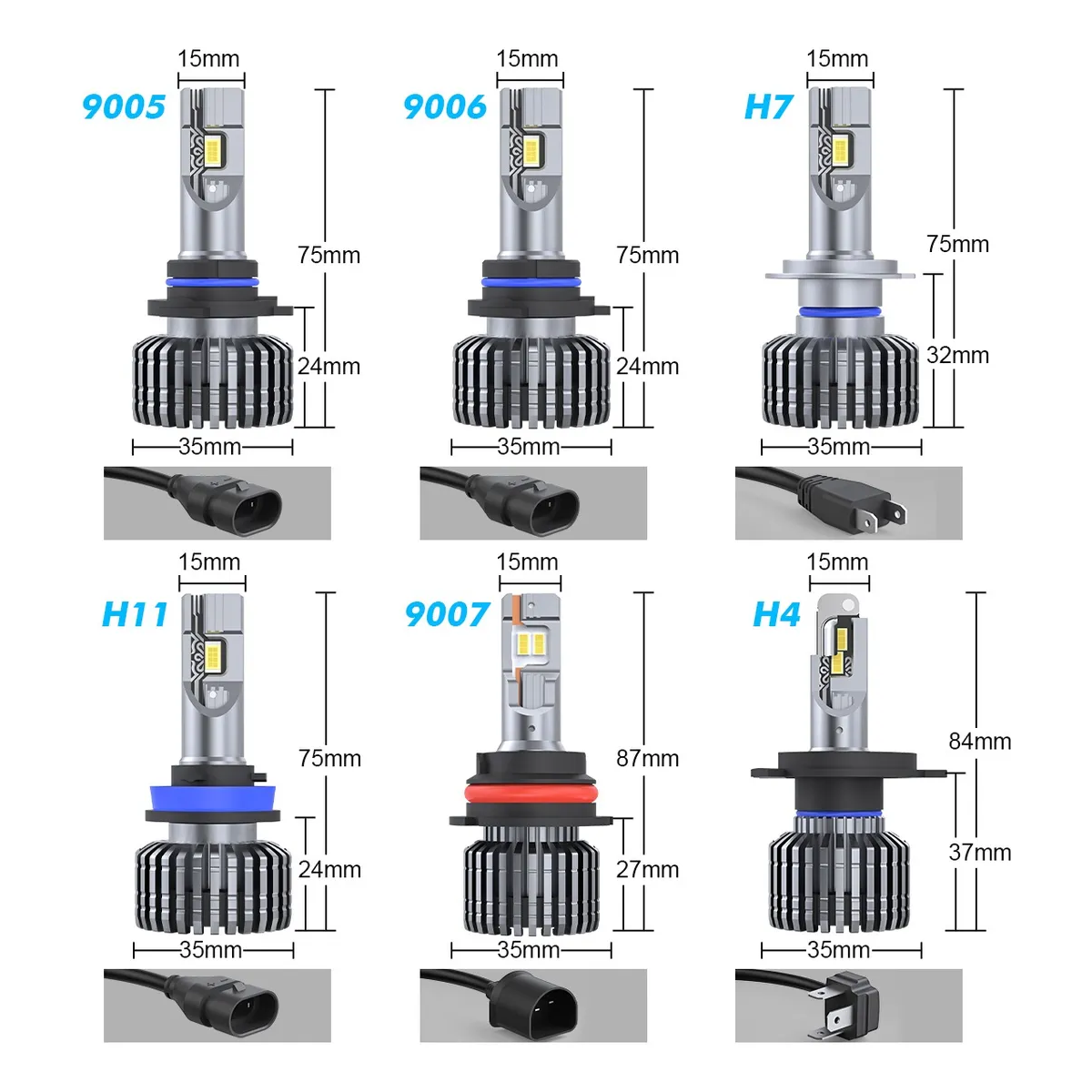 Kit De Faros Led Conector H13 150w Csp 25000lm