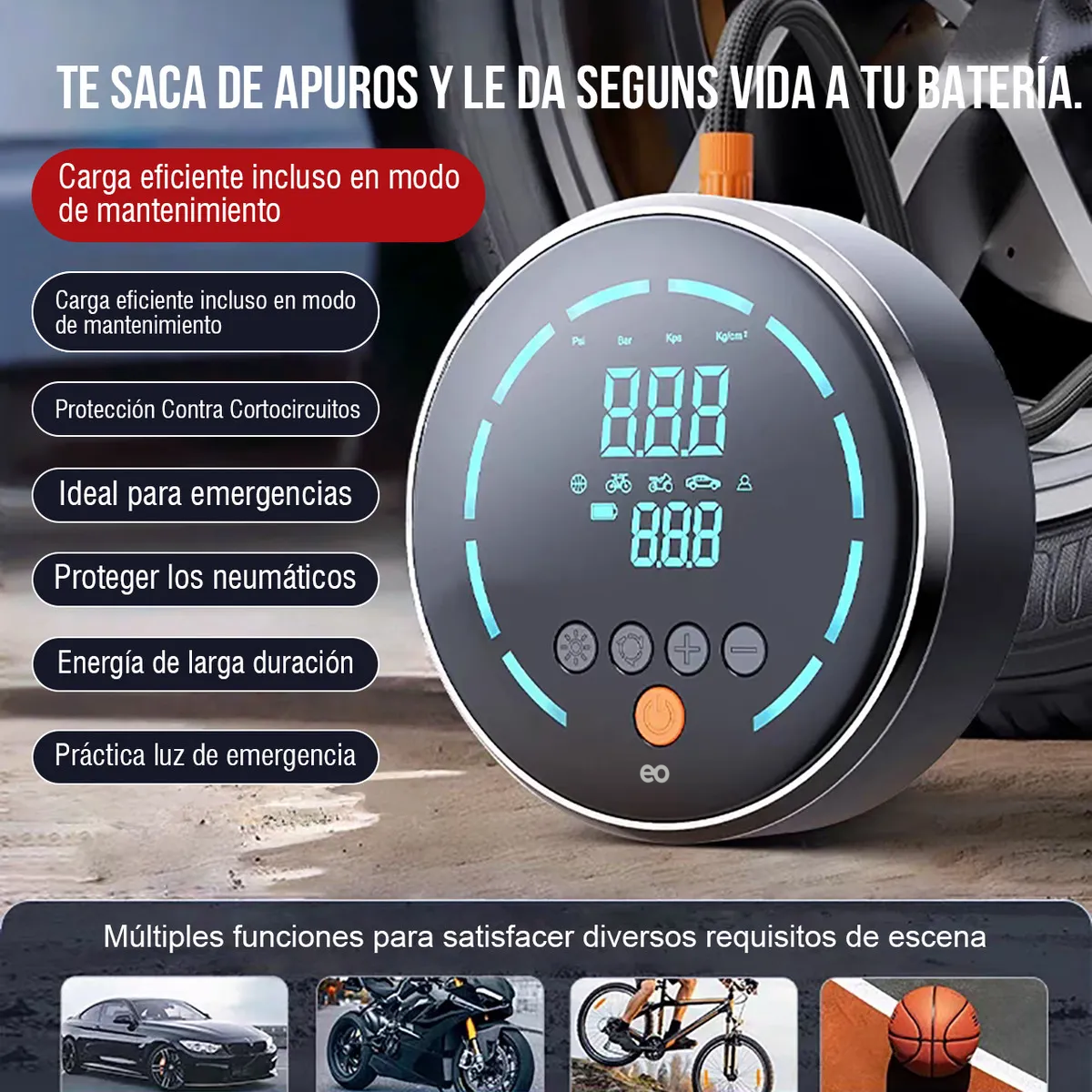 Arrancador De Baterias Cargador De Batería Rápido Inteligente Para Coche