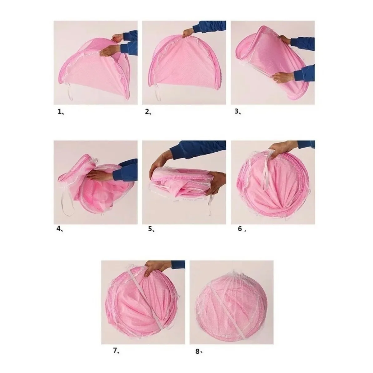 Cuna Moisés Plegable Portátil Mosquitero Bebe Colchon Inclui Color Rosa
