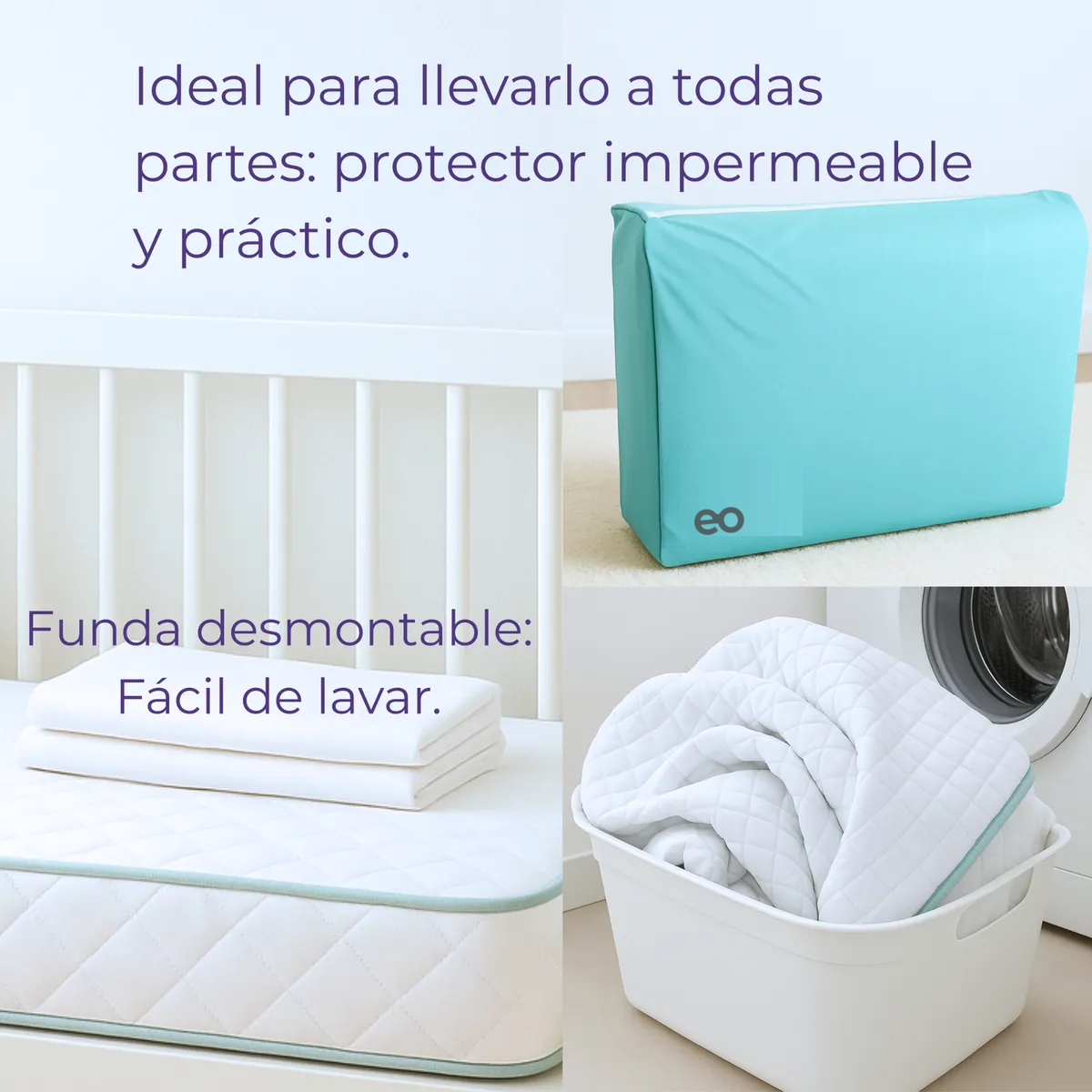 Colchón Para Cuna, Corral. Medidas 1m X .70m Blanco