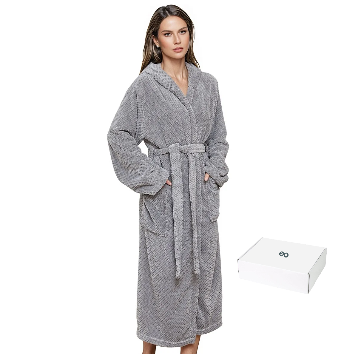Toalla De Bata De Baño Unisex Súper Absorbente Unitalla Gris oscuro