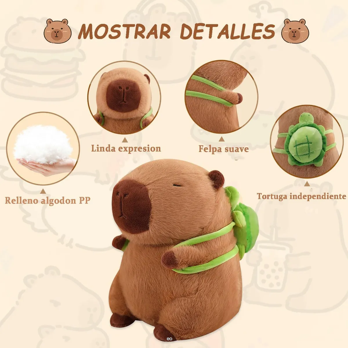  Peluche Capibara Peluche Realista Y Lindo