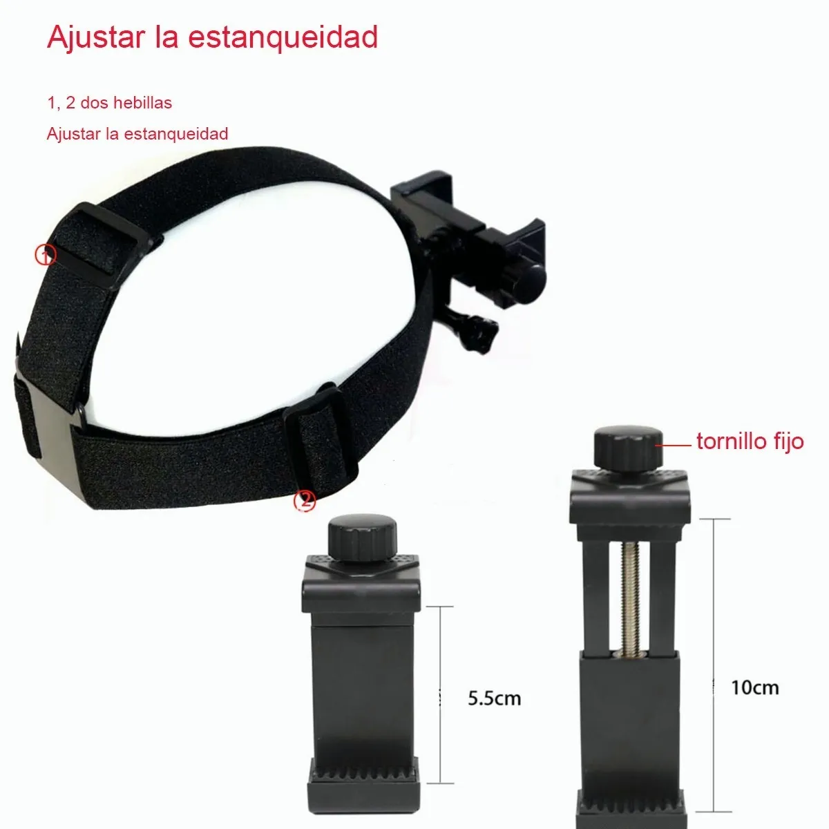 Correa Elastica Banda Para Cabeza Con Arnes Para Gopro