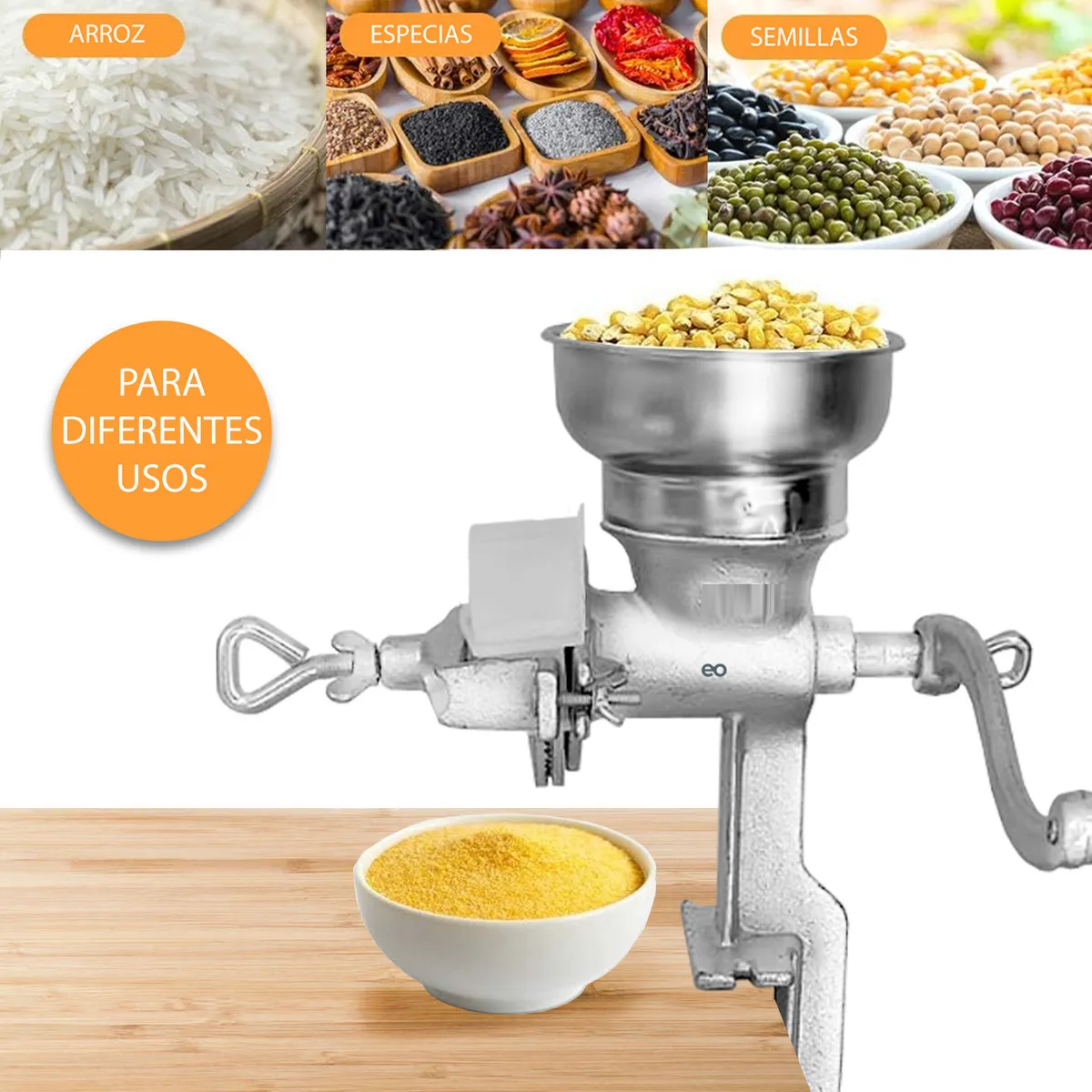 Molino De Grano Manual, Molino Ideal Para Nixtamal, Granos Y Cereales